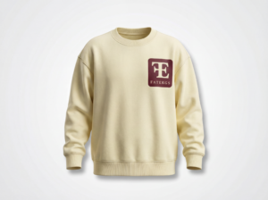 Soft Beige Patch Sweatshirt