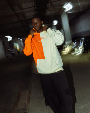 Split Contrast Hoodie