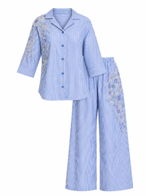Emerald Bloom Striped Co-Ord