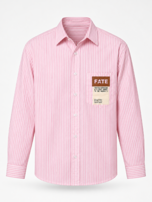 FATE Pink & White Striped Premium Men's Shirt